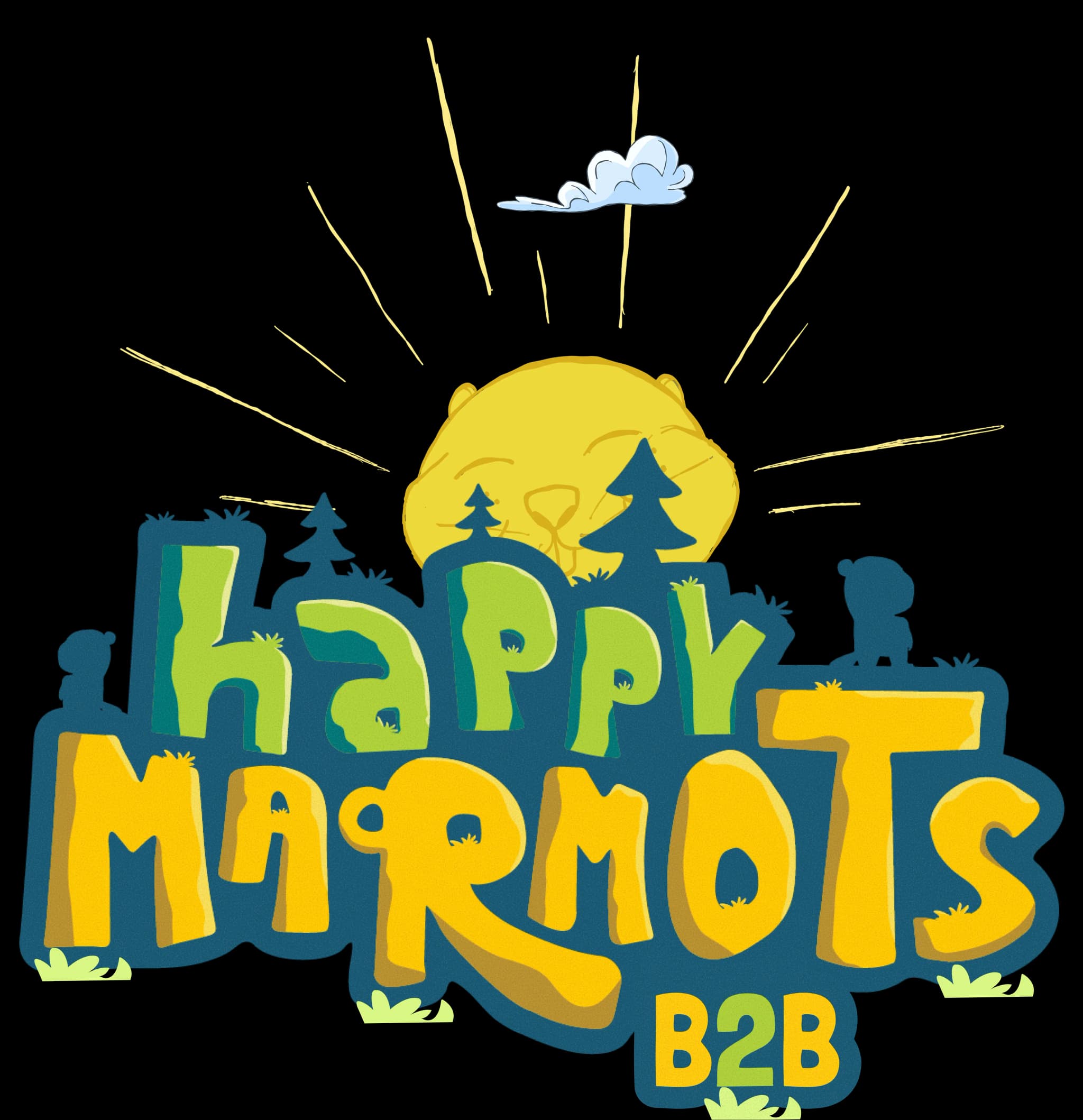 Happy Marmots sun character