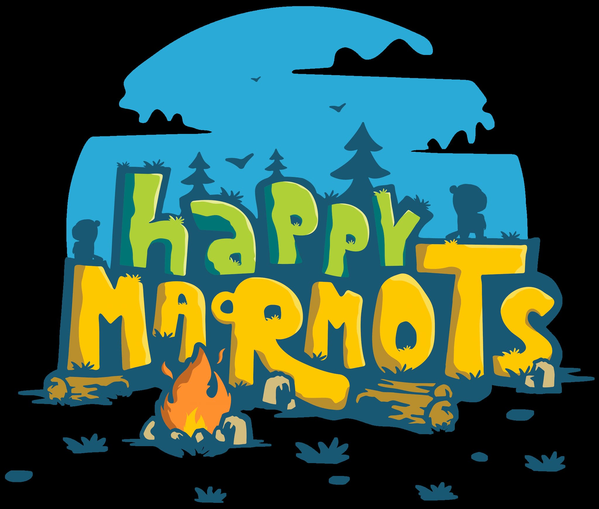 Happy marmots
